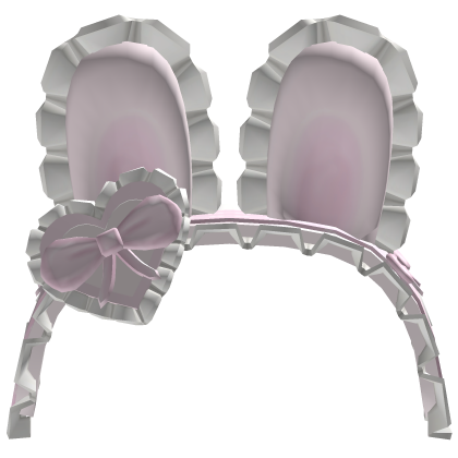 kawaii plaid bunny ruffled maid bonnet | pink