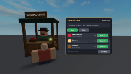 NPC Shopkeeper System Merchant Dialogue Buy Sell preview 2