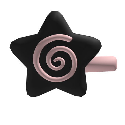 cutecore black and pink emo star hair clip Roblox item
