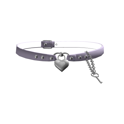 Lavender Heart Lock Choker