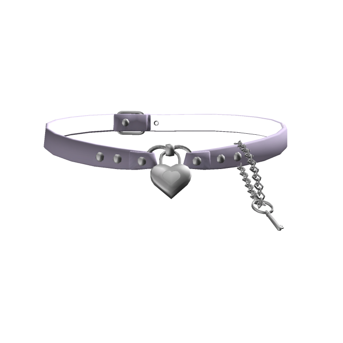 Lavender Heart Lock Choker