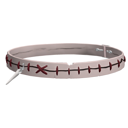red stitched choker