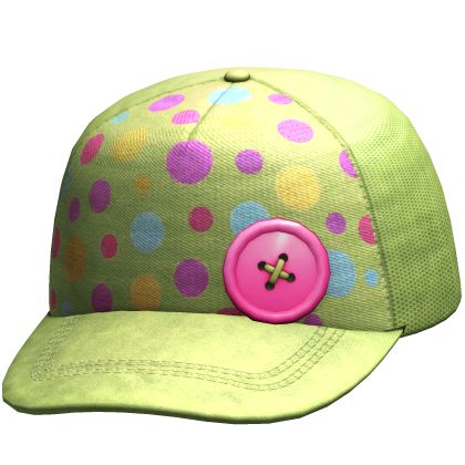 Green Multicolor Confetti Button Cap