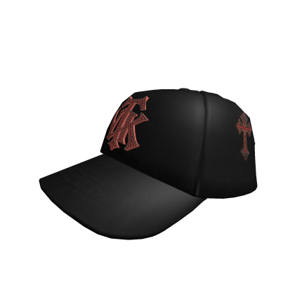 B-Cross Cap with Red Diamonds