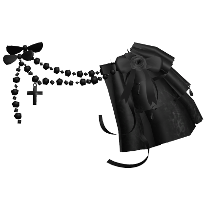 Victorian Lace Pearl Ribbon Black Shoulder 3.0 [L]