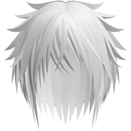 White Gothic Messy Emo Boy Hair Moe Vkei 5. thumbnail
