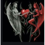 Angel and devil sisters