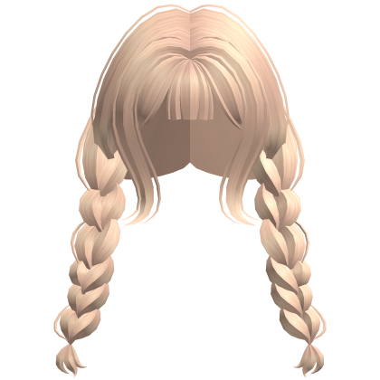 Cute Double Cow Girl Pigtail Braids (Blonde) Roblox item