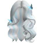 Majestic Butterflies Over Shoulder Flowy Hair 