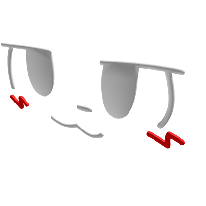 smug cat boykisser face 3d (white)