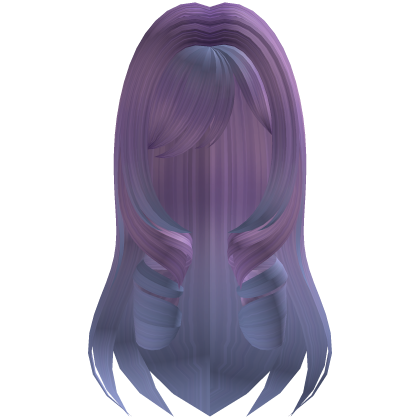 ʚ♡ɞ Blue & Purple Mixed Curly Hair /w Bangs
