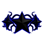 Dark Blue Star Cyber Sigil Crown