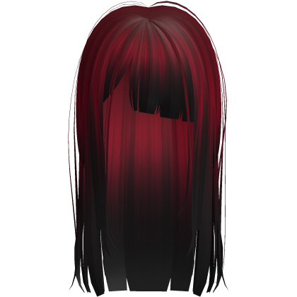 Red Black Long Messy Goth Short Bangs Horror Hair