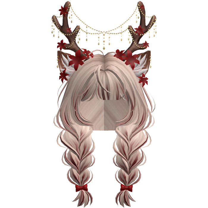 Ethereal Christmas Fairy Fawn Braids w/ Antlers