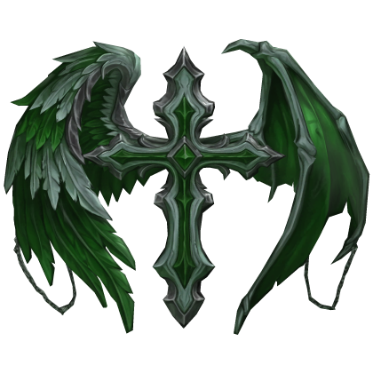 [Green] Angel & Demon Wings Crossed