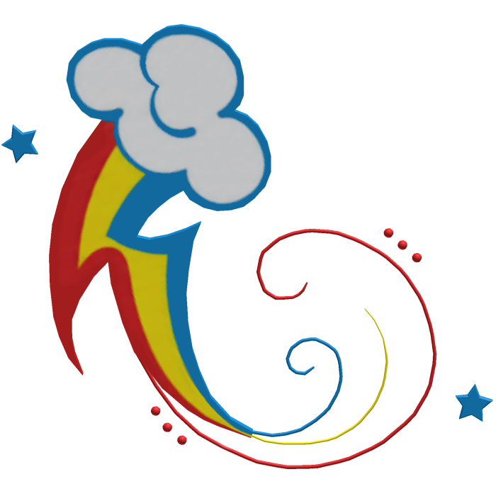 Rainbow Dash CutieMark Stomach Tattoo