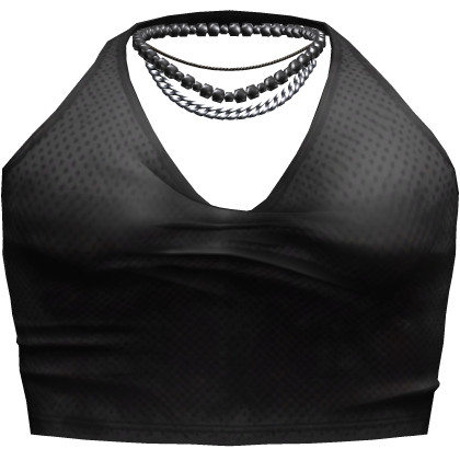 Black Halter Top w/ Necklace Bundie 3.0