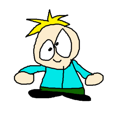 a super crappy drawing of butters Roblox decal