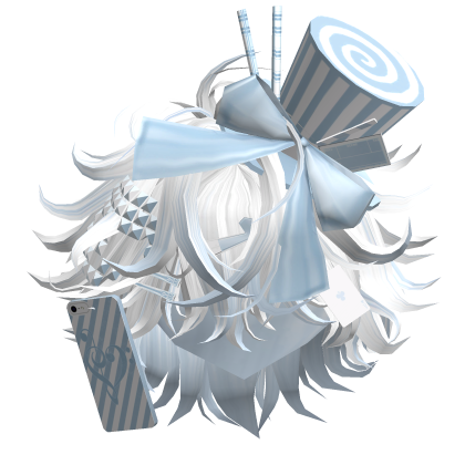 Messy Emo Magician Boy Hair (White) Roblox item