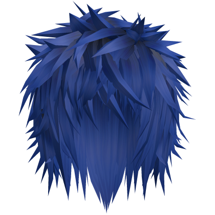blue gothic messy emo boy hair