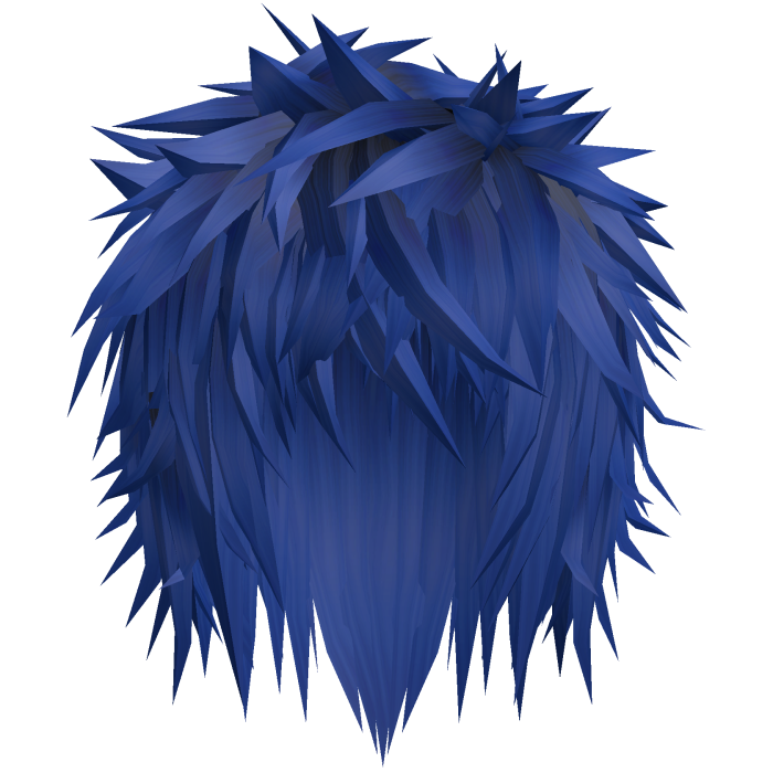 blue gothic messy emo boy hair