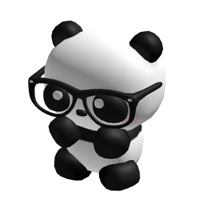 ♡ cute nerd panda plushie