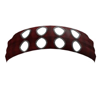 Silver Eyelet Y2k Headband (red)