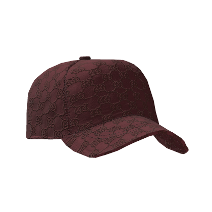 Gorra Monograma De Diseñador Red vino(Hacia Atrás) Roblox item