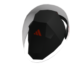 adidas Red and White on Black Mech Helmet