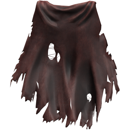 Dark Red Old Torn Ripped Traveler Cape 