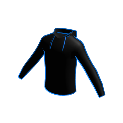 💙 Sweatshirt Black Cartoony Blue Hoodie Halloween thumbnail