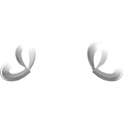 kawaii heart buns extentions white Roblox item