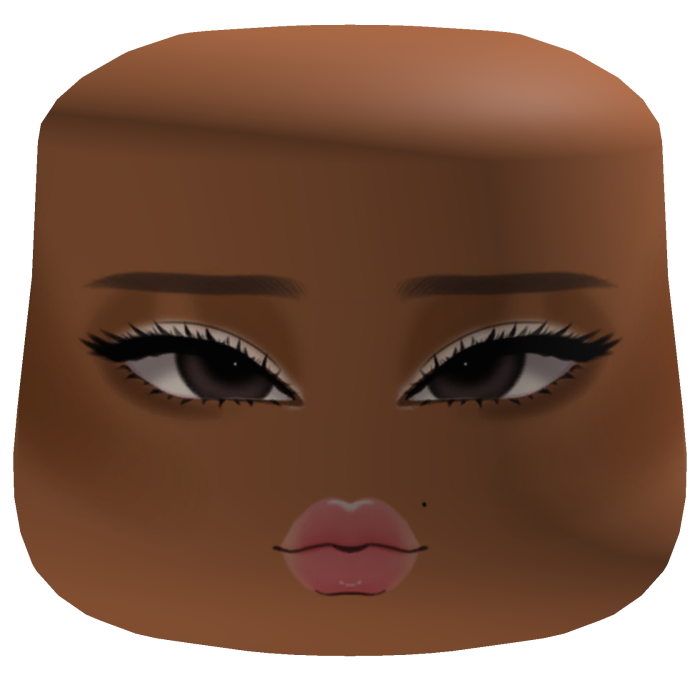 Cute Makeup Glam Cheeks Face W/ Brown Eyes