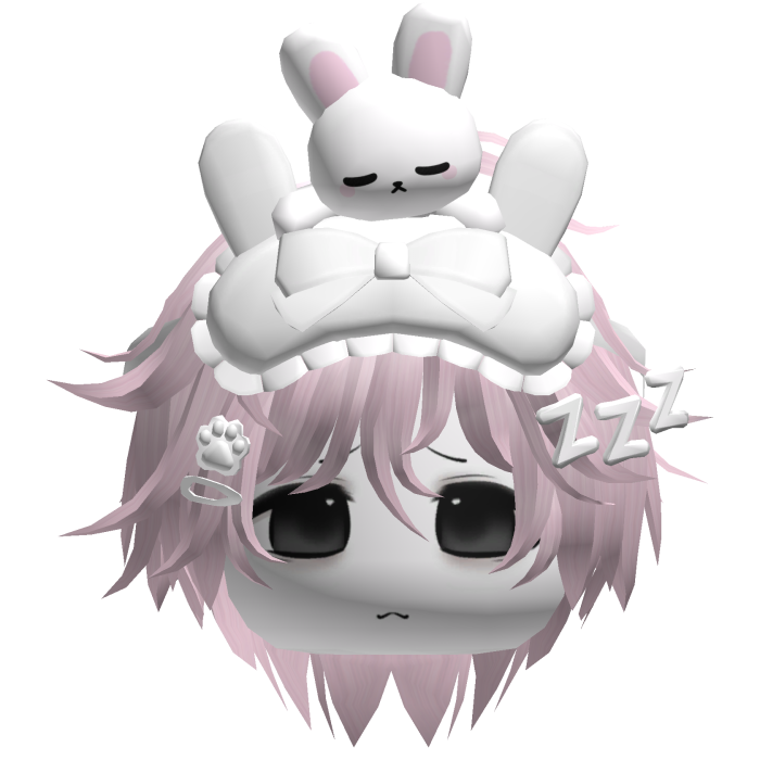 Moe Sleepy Cute Bunny Anime Boy Hair Pink