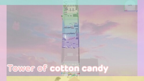 Tower of cotton candy 