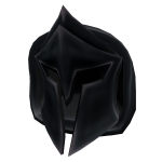 Hooded Black Spartan Helmet