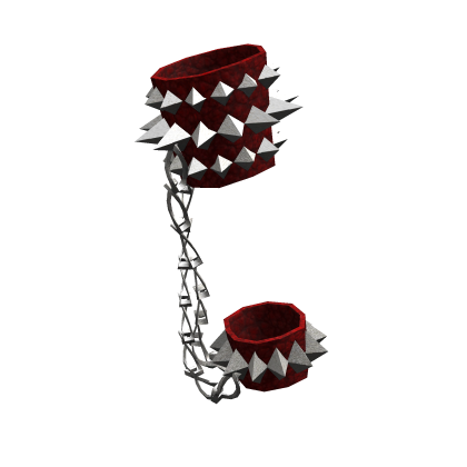 Chain Spike Punk Leg Bracelets | Red Silver thumbnail