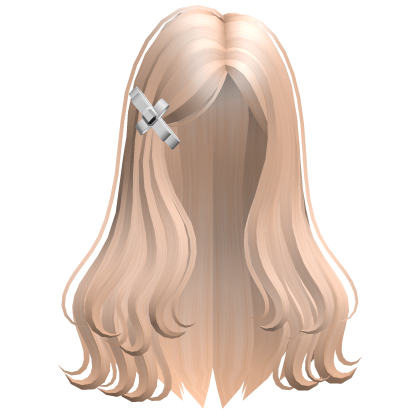 Cute Dolly Hair with Ribbon Hairpin (Blonde) Roblox item