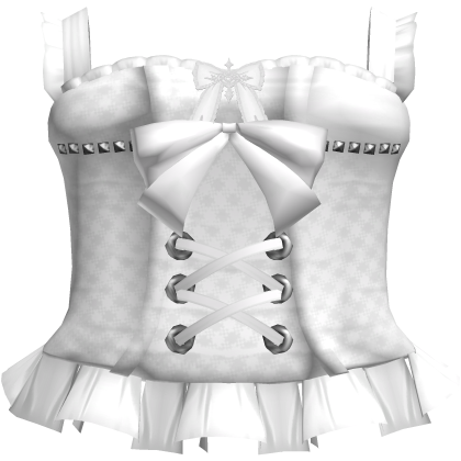gothic lace ruffle dress white Roblox item