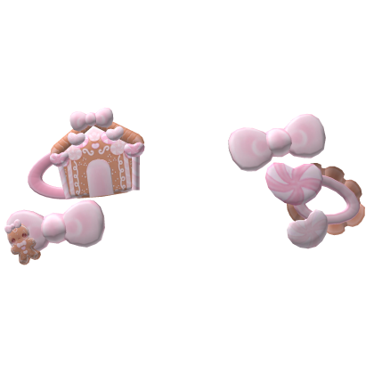 . ‿ ♡ yummy gingerbread pink christmas clips  