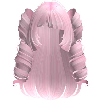 ꒰ Kawaii Fluffy Curly Princess Moe Hair in Pink Roblox item