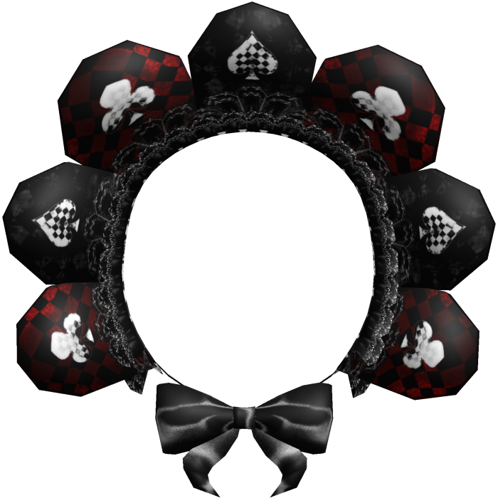 x ♧ red goth silly jester circus flower ♡ x 