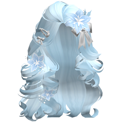 ♡ Christmas Blowout w/ Flowers (Pastel Blue)