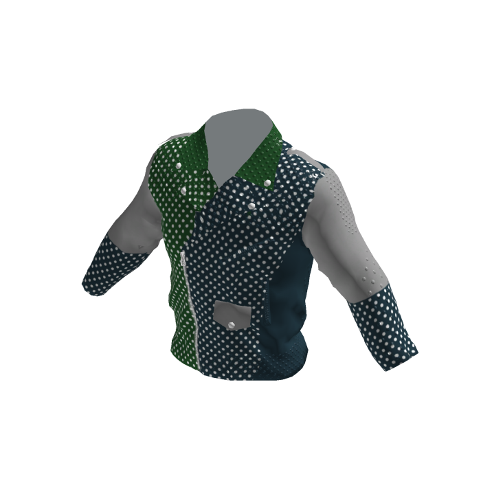 Multicolor Studded Leather Moto Jacket