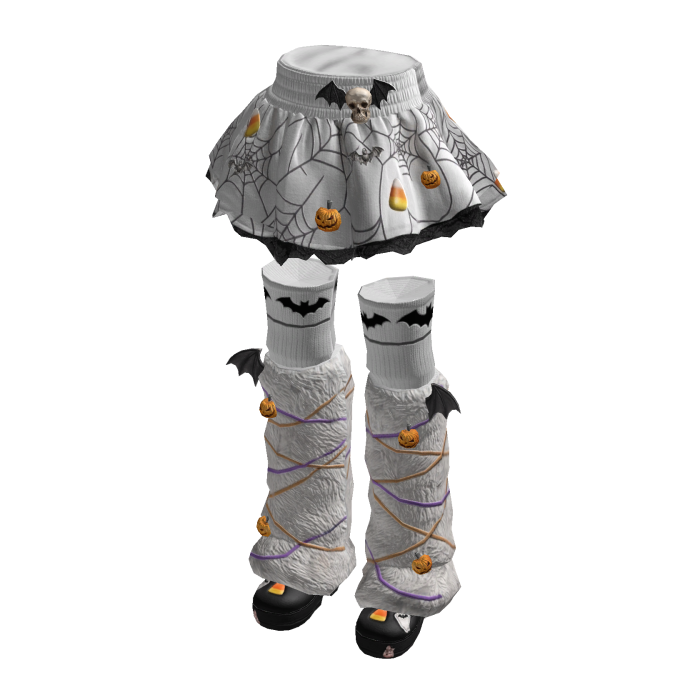 White Halloween Skirt w/ Shoes