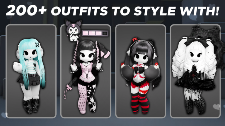 🖤 [UPDATE] Gothic Bubbly Chibi Girl Outfits screenshot 1