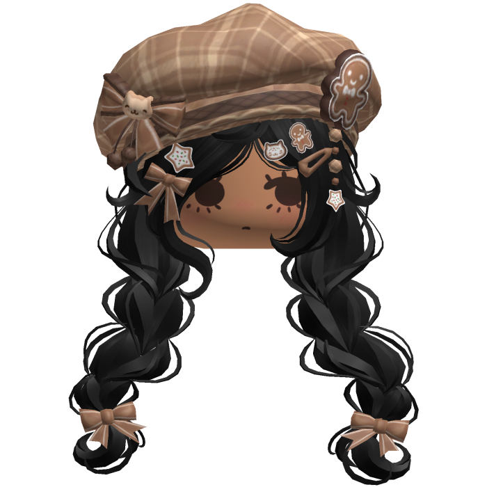 ♡ Christmas Gingerbread Braids (Black)