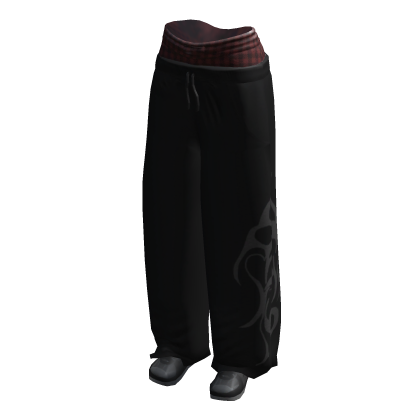Y2K Black Sweatpants with Shoes