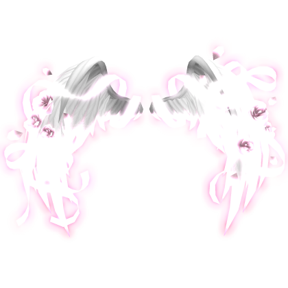 🎀 Glow Rose Petal Angel Wings Ribbons Bows Pink