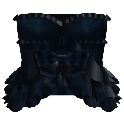 gothic ruffle lace dress blue